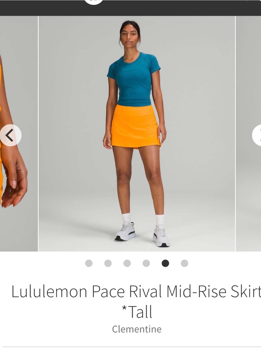 lululemon sz 8 Tall Pace Rival Skirt Clementine skirt athleisure loungewear BOC - Picture 12 of 13